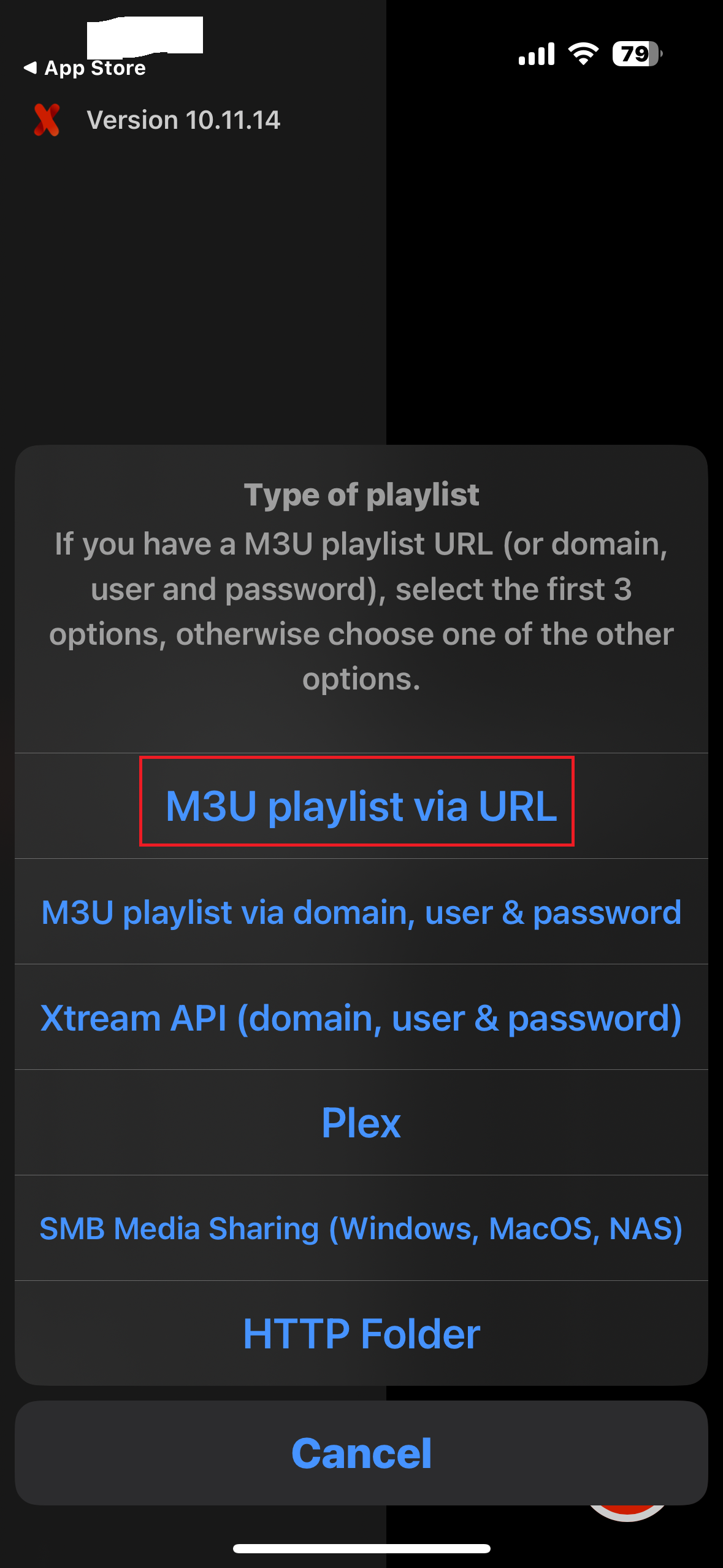 M3U Playlist via URL